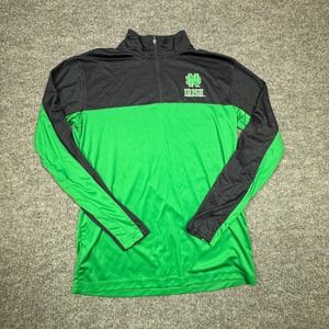 Colosseum Notre Dame Fighting Irish Quarter Zip Mens S‎ Green Black Pullover